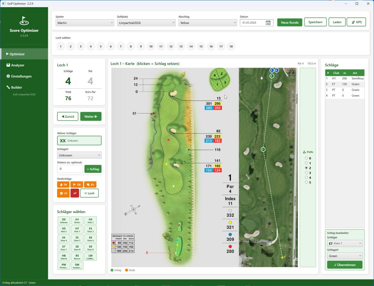 Score Optimizer – Golfrunden erfassen und auswerten