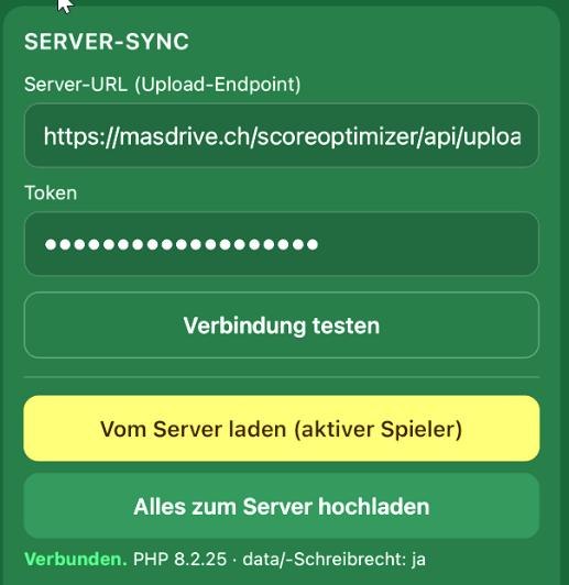 Server-Sync in der mobilen App: Upload-Endpunkt, Token und Verbindungstest